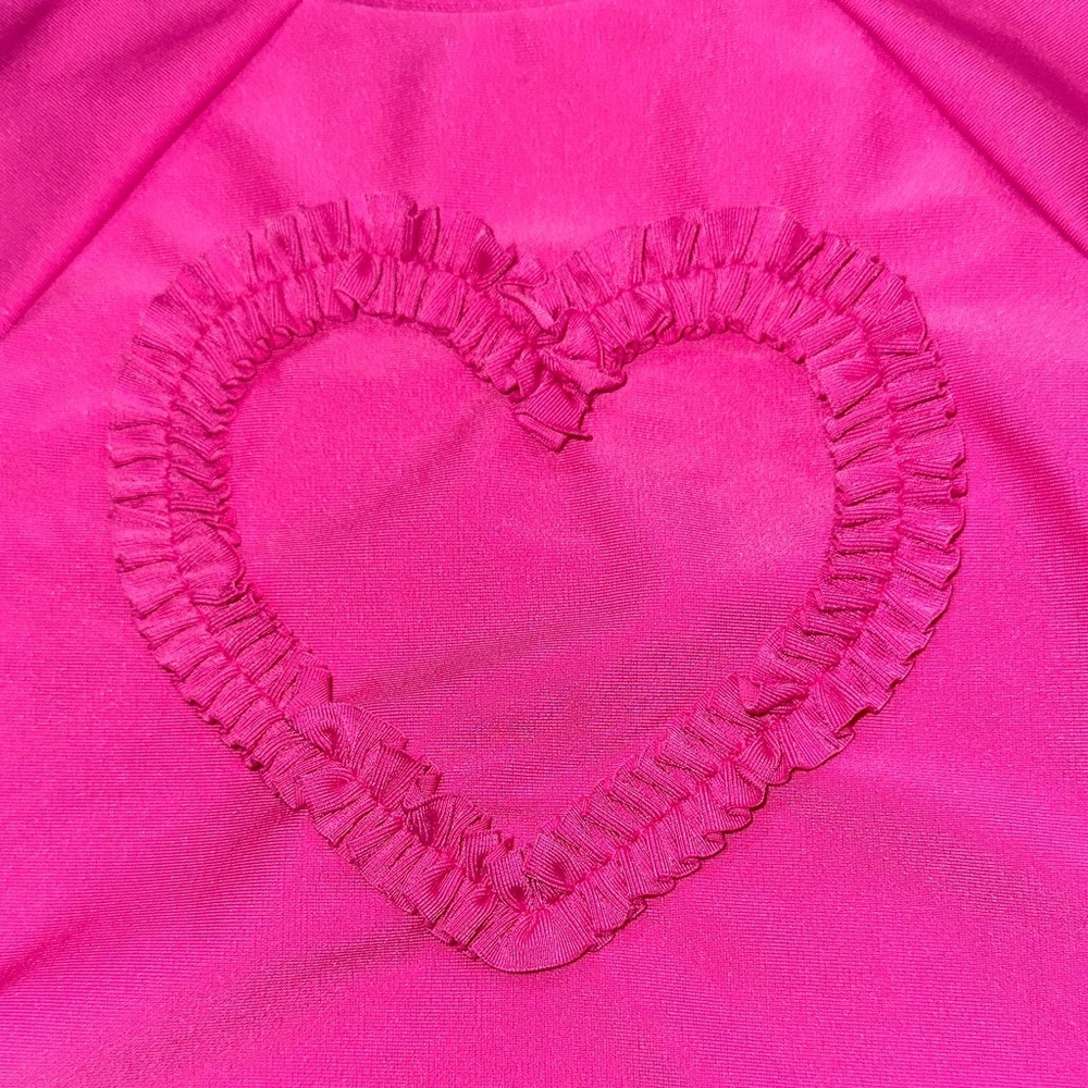 Cat & Jack Pink Heart Rashguard Set - Picture 2 of 5